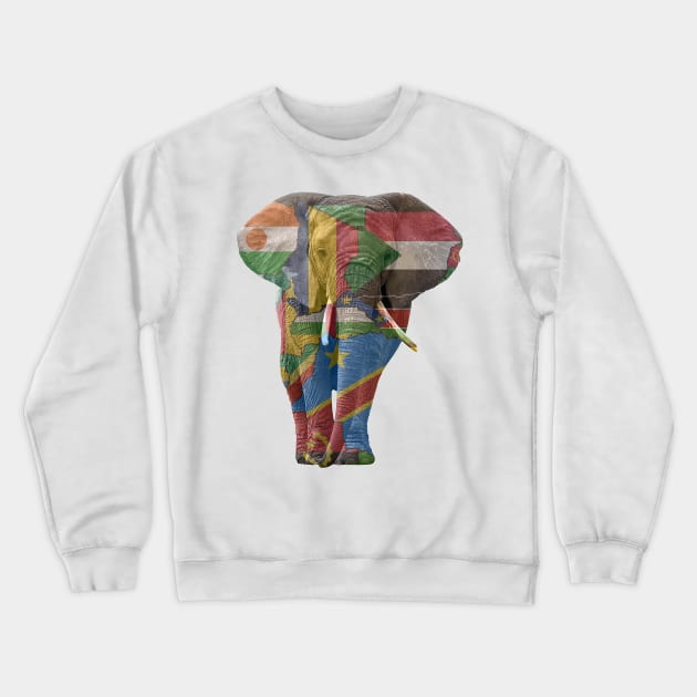 africa elephant Crewneck Sweatshirt by hottehue